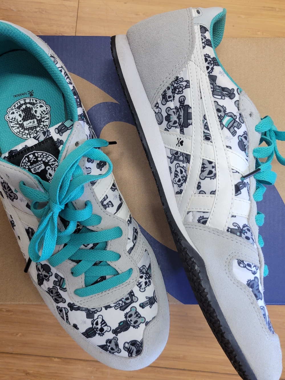 Onitsuka Tiger Serrano Tokidoki Limited Edition Sneakers with Teal Accents